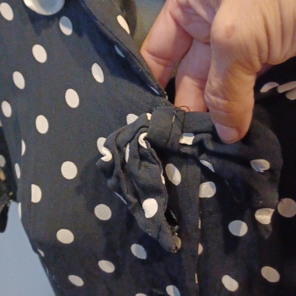 Vintage polka dot dress semi sheer - Picture 5 of 10